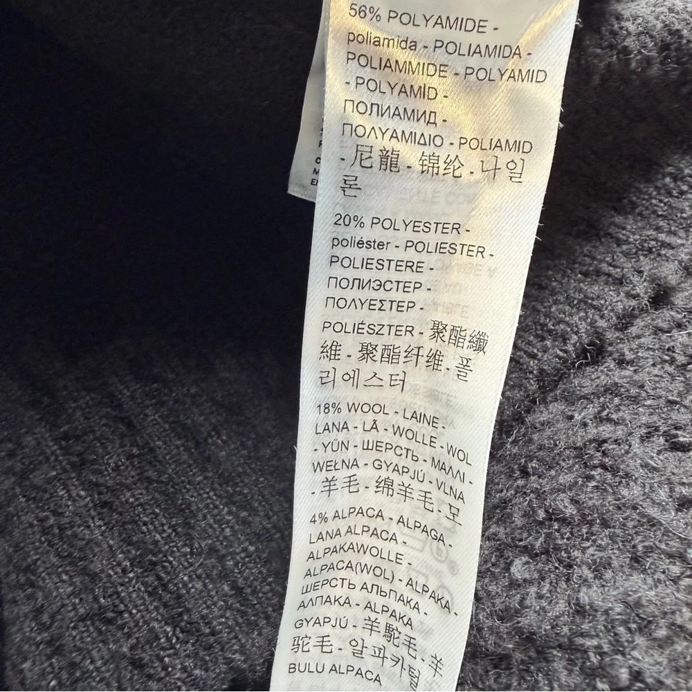 Levi’s Coit Boxy Cardigan Men’s Small Wool Alpaca Bouclé Black NWT Relaxed